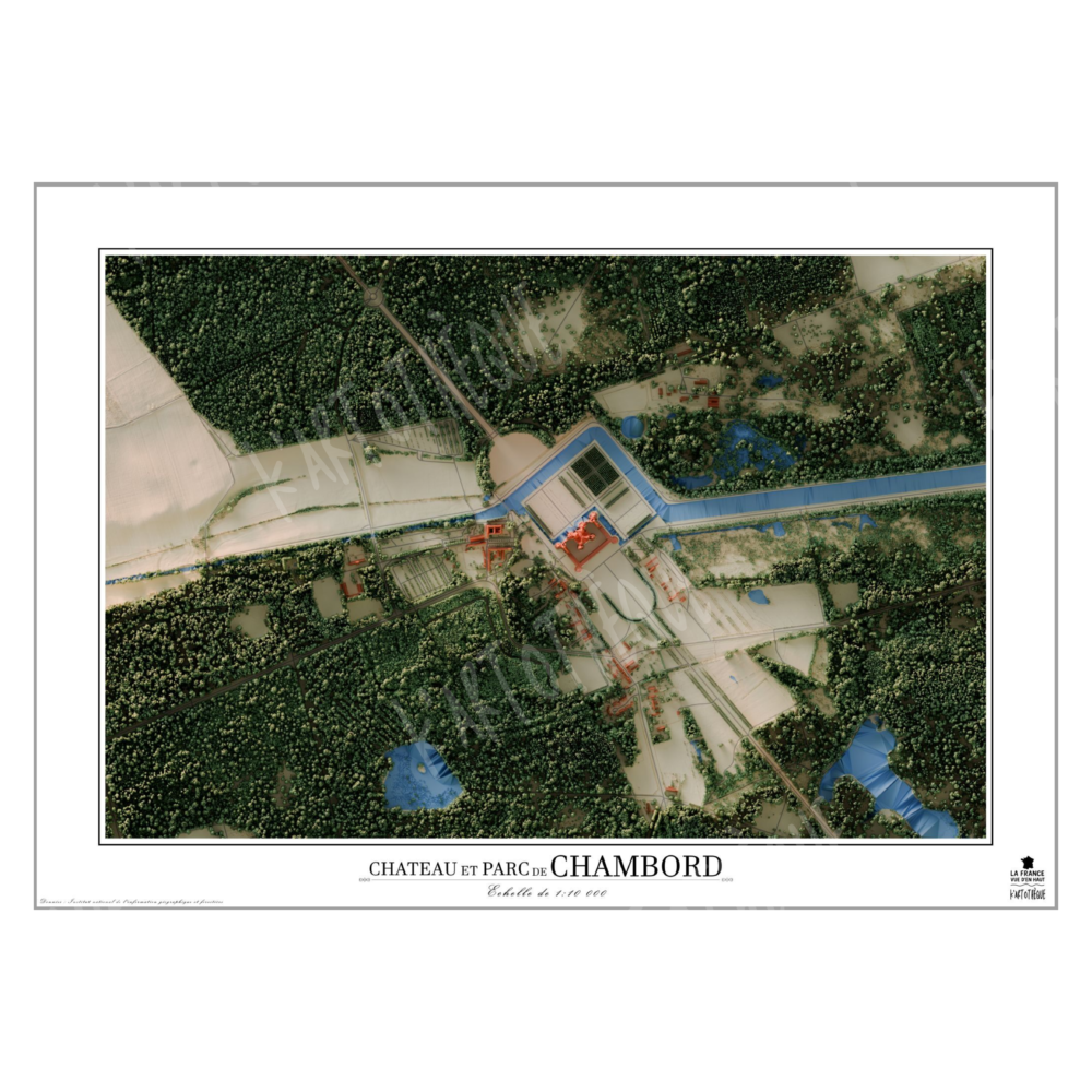 Cartographie du Château et du Parc de Chmabord. Utilisation des données Lidar de l'IGN afin d'obtenir un rendu précis.